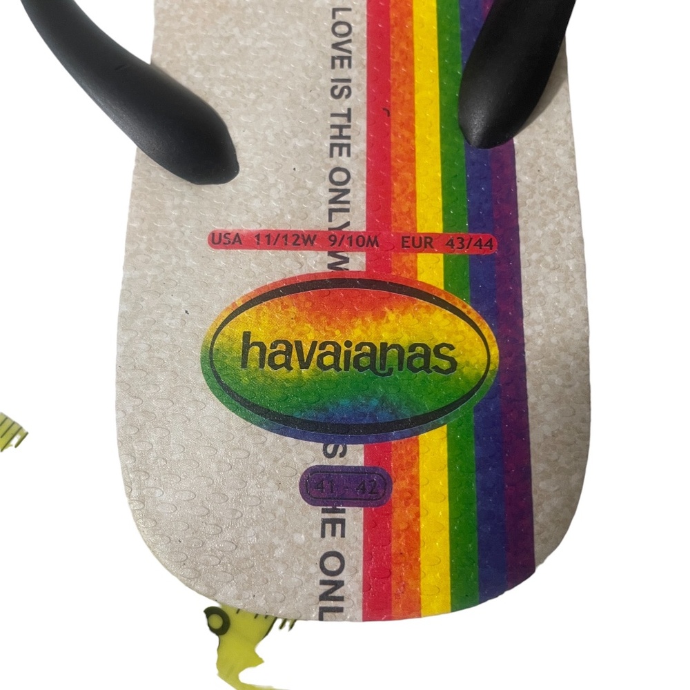 Havaianas Pride Love 11 1/2 W 9/10 M Flip Flops - Picture 5 of 6